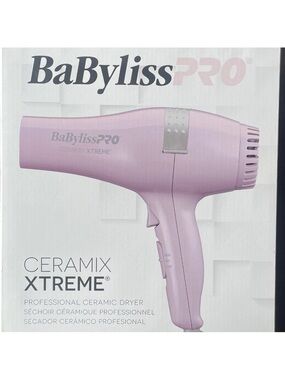 BaByliss PRO Ceramix Xtreme 2000W Pro Hair Dryer Ceramic Salon Light Pink NEW